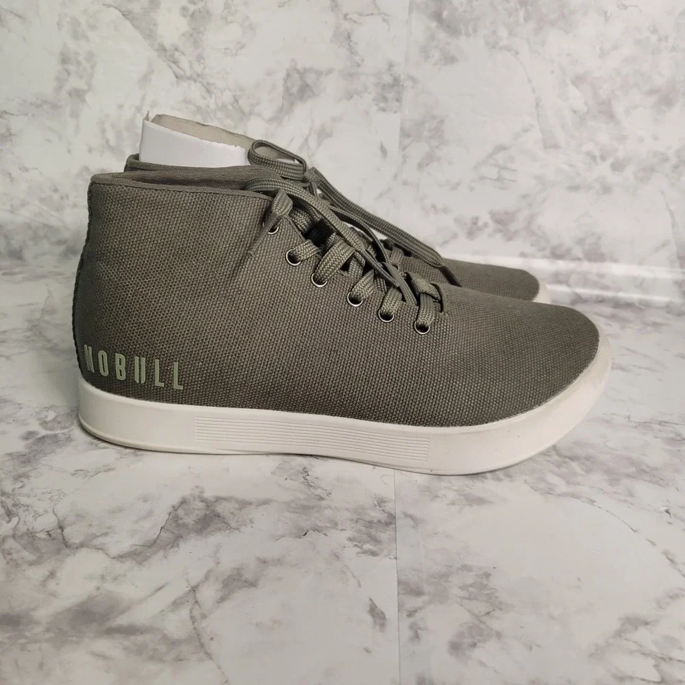 Nobull Men's 6 Women's 7.5 High Top Superfabric Shoes Sneakers Olive Green Gym